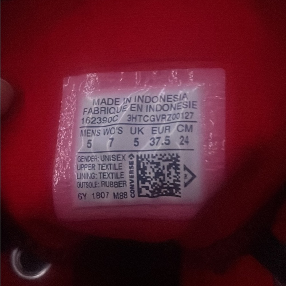 Black and red Converse